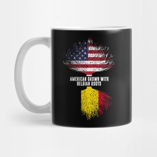 American Grown with Belgian Roots USA Flag Mug